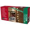 Konstsmide 2775-103 / Catena dekorativa LED materiale sintetico forma a cubo trasparente con effetto stella / 10 diodi bianco caldi / 24V trasformatore da interno/cavo trasparente