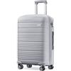 Kono Valigia rigida leggera da viaggio, Grigio, Large 28 Inch, valigia