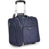 Amazon Basics Bagaglio per Vano Sotto-Sedile, Blu Navy, Trapuntato, 35.3 x 25.2 x 38.5 cm