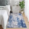 INOVADAY 80x150 cm Tappeto Lavabile in Lavatrice Tappeti Moderno Astratto Blu/Grigio
