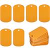 PATIKIL Etichette Vuote Stampaggio Metallo 2, 55Pz Etichette Vuote in Alluminio, Rettangolari, Targhetta Personalizzata Cane con Foro per animale domestico, Oro