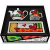 Egan Set Teiera, Tazza Cappuccino e Vassoio Collezione Britto Icons. Oggetto Realizzato in Porcellana Multicolore. La referenza è PBTSET/1CU