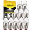 Ruiandsion Lampadina LED E5 12 V bianco caldo E5 E5.5 base a vite lampadina LED aggiornamento per Modle Train Lights (confezione da 10)