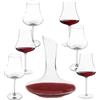 COSE DA CASA Set 6 Calici da Degustazione Vino 670 ml + Decanter 1800 ml Cristallo Trasparente Elegante Set Vino
