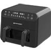 Pyramidea Friggitrice ad aria 12 litri con doppio cestello divisibile 2400 Watt con finestra di controllo AF1220B Nera spruzzino per olio incluso