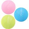 Sinbana 3 Pezzi Tappetino per Torta Rotondo in Silicone, Antiscivolo Resistente al Calore Stampato con Scala Trasparente Torta Piatto Girevole Impasto per Pizza Pasta Sfoglia (Rosa, Blu, Verde)