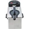 H.Koenig Friggitrice ad Aria DFX300 Elettrica Semi Professionale, Manuale,3L, Inox, Filtro Anti-odore, Temperatura Regolabile, Maniglie Termo-isolate, Cestello Amovibile
