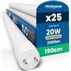 Eurocali 25x Tubi LED 150cm G13 T8 20W 2100 lumen - Luce Bianco Naturale 4000K - Fascio Luminoso 160° - Sostituzione Neon