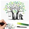 Siyrdxcbt Guest Book Matrimonio Creative Albero Della Vita Libro Ospiti Matrimonio Impronta Digitale 30×40cm con Tampone Verde Sfumato e Penna Sostituisce i Tipici Libri Degli Ospiti Ricordi di Nozze Diy