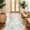 Capslpad Capslad - Tappeto runner per corridoio, 60 x 180 cm, lavabile in lavatrice, antiscivolo, beige, tappeto runner moderno astratto a pelo basso, morbido, per cucina, camera da letto, lavanderia