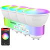 Avatar Controls Alexa Lampadina LED Faretti GU10, Lampadine Smart Wifi 5W RGBCW Google Home Compatibili, Colorata Intelligente Dimmerabile Calda fredda 2700-6500k, Multicolore, Musicale, 4 pizze