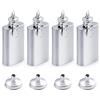 LELE LIFE Confezione da 4 mini fiaschette da 56,7 g, con tasca a tenuta stagna, in acciaio inox, piccole fiaschette nascoste, per donne e uomini, per liquori, alcolici, whisky, vino, con 4 imbuti