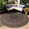 Homcomodar Tappeto rotondo 120 cm di juta aspetto tappeto soggiorno esterno tappeto boho lavabile marrone per camera da letto balcone terrazza