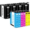 Veson 27XL Cartucce per Epson 27XL, compatibili con Epson Workforce WF-7110 WF-7210 WF-7610 WF-7620 WF-7710 WF-7715 WF-7720 WF-3620 WF-3640 (4 Nero, 2 Ciano, 2 Magenta, 2 Giallo)