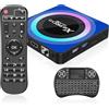 Sidiwen Android 13.0 TV Box, Android Box 4GB RAM 64GB ROM Quad-Core con Mini Tastiera Wireless, 2.4/5.0GHz Dual Band Wi-Fi BT 5.0 10/100M Ethernet HDMI 8K Android TV Box