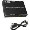 MOOKEENONE Splitter DisplayPort a DisplayPort/HDMI, 8K 30Hz 1 in 2 Out Directional DP Splitter Dual Monitor per display DP e HD Multi Screen