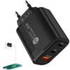 Generico di ricarica rapida - Blocco di ricarica del telefono con caricatore da muro veloce - Testa di tipo C USB QC3.0 2PD 40W Testa di rapida ignifuga per Power Bank