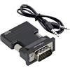 Generic Adattatore da femmina a VGA maschio, convertitore VGA maschio a USB femmina, adattatore convertitore monitor per proiettori, HDTV, schermo del computer portatile, adattatori per cavo di prolunga
