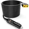 JiangZShangM Zigarettenanzünder su Xt60 Caricatore Kfz, 12V 24V, 1,5 m, Cavo Xt60 con Fusibile, Adattatore per Auto Camion Camper Barca, Cavo di Ricarica Kfz