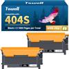 Yowell CLT-P404C 404S Toner Compatibile con Samsung 404S per Samsung C480W C480FW per Xpress C480W C480FW C410W C430 C430W C460 C460FW C460W CLP-360 CLP-365 CLX-3305FW CLX-3305W - 2X CLT-404S Nero