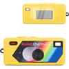 Rieibi Custodia in silicone per portachiavi Kodak CHARMERA per fotocamera digitale, mini portachiavi Kodak, custodia in silicone con 2 pellicole protettive, leggera, antigraffio, colore giallo