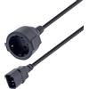 MejaRizon Spina per dispositivi a freddo C14 a tipo F, cavo di alimentazione C14 a CEE7/3, 16 A 250 V, spina IEC adatta per data center, unità PDU, piccoli server, dispositivi di rete e UPS
