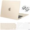 MOSISO Custodia Compatibile con MacBook Air 13 Cover M5 M4 M3 M2 2026-2022 A3449 A3240 A3113 A2681,Case per MacBook Air 13,6'' display Liquid Retina&Copritastiera&Pellicola&Tipo C, Galassia