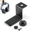 Hommie Supporto per Cuffie, Gancio Appendi Cuffie in Metallo a 360 Regolabile, Supporto da Incollare Ganci Universali per Tutte Le Cuffie, Ganci Adesivi per Appendere la Borsa o i Altri Articoli Nero
