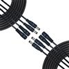 Liwinting 4pcs 1m DC Spina Cavo di Estensione 2,5mm x 5,5mm Maschio a Femmina Connettore per Adattatore di Potenza, Fotocamera CCTV Potenza, e più - Nero