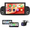 Hexinex 7 Pollici Autoradio per Fiat Panda (Hybrid) (2013-2021) Android WIFI Car Radio (2+64GB) con CarPlay Android Auto GPS BT Comandi al Volante FM RDS Telecamera posteriore