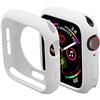 Miimall Custodia Protezione in TPU Compatibile con Apple Watch Series 3/Serie 2/Serie 1 42mm [AntiCaduta] Ultra Sottile Flessibile Gomma Paraurti Protettiva per iWatch Series 3/2/1 42mm Bianco