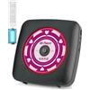 KOVCDVI Lettore CD Portatile per uso domestico con altoparlanti, Bluetooth e telecomando, lettori CD da tavolo e da parete con radio FM, supporto per riproduzione USB/AUX e presa per cuffie nero