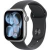 Apple Watch Series 11 space grey aluminium 42mm black sport band Size M/L
