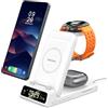 SwanScout 3 in 1 Caricatore Wireless per Samsung S26 Ultra, Stazione di Ricarica per Samsung S26/S25/S24, Base di Ricarica per Galaxy Watch 8/8 Classic/Ultra/7/6, Galaxy Buds 4 Pro, SwanScout 703S (No Adapter)