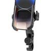 Generic Supporto per telefono da bicicletta, 9,5 x 7 cm, supporto per manubrio con impugnatura in silicone ABS, morsetto di sicurezza per biciclette, scooter, navigazione, controllo musicale, pendolarismo