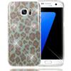 NALIA Custodia compatibile con Samsung Galaxy S7 Edge, Glitter Leopardo Copertura in Silicone Protezione Sottile Cellulare Cover Case Protettiva Scintillio Telefono Bumper - Turchese Blu