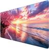 Alaoan Tramonto Tappetino Mouse, Tappetino per mouse da gioco XXL 600x300x3mm, waterproof Tappetino Mouse Albero, Tappetino Scrivania con Base in Gomma Antiscivolo, Mouse Pad Pad per Ufficio, Gaming VO-34