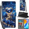 PHINIENLAND Cover per Honor X8 5G / X6 4G Case PU Pelle Custodia [Kickstand] [Chiusura magnetica] [Slot per Schede], Portafoglio Flip Custodia per Honor 70 lite,Rose blu