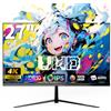 HGFRTEE Monitor 27 Pollici 4K UHD (3840×2160), Monitor PC IPS con HDR10, 100% sRGB, 60Hz, 1ms MPRT, HDMI e DisplayPort, VESA 100×100 mm, Schermo PC per Home Office, Multimedia e Monitor Gaming
