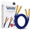 Oehlbach NF 1 Master 100 - Eccellente cavo cinch audio stereo analogico - 2x Cinch/2x Cinch, spina in metallo, schermatura - 1 m - blu