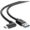 CABLETEX Cavo VR USB C per il tipo A USB 3.1 I 3 metri di lunghezza per Oculus Quest Link, MacBook Pro, Galaxy S8+, S9+, S10+, Huawei P20 Pro - Nero