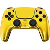 MODDEDZONE Controller personalizzato serie M per PS5 - Design personalizzato wireless di qualità OEM per controller Playstation 5 - Stili diversi e unici per giochi migliorati (oro cromato)
