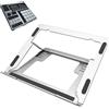 Musiin Home Studio Audio Mixer Stand Alluminio Portatile Pieghevole Supporto Behringer Mixer Drum Controller Strumenti NI Maschine MK3 Base Regolabile Ableton Push3 (Argento)