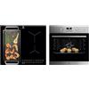 Electrolux LIL63443 Piano Cottura ad Induzione Bridge 60 cm, 4 Zone di Cottura, Funzione Bridge, Nero & Serie 600 Forno da Incasso a Vapore Multifunzione, Capacità 68 L, COD3S40X