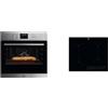 Electrolux Serie 600 Forno da Incasso Multifunzione, Capacità 72 L, EOF4P46X, Classe A+ & LIL61443C Piano cottura ad induzione Serie 300, 60 cm, funzione Hob2Hood®, Nero