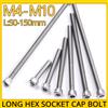 HUI JI M3 M4 M5 M6 M8 M10 Bullone a esagono incassato Acciaio inossidabile 304 Dente pieno Testa a tazza Esagonale Allon Vite a macchina lunga Lunghezza 50-150mm