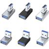 BEYONDSKY 90 gradi sinistro destro verso l'alto verso il basso angolato USB 3.0 A adattatore connettore di estensione maschio-femmina per convertitore di caricabatterie USB per PC portatile