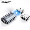 FONKEN Cavo USB C Adattatore magnetico Micro USB Tipo C Connettore caricatore magnetico per Huawei Samsung Usbc Convertitore di ricarica 3 in 1 OTG