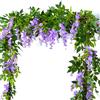 NONE 2 pezzi 1,8 m glicine fiore artificiale vite edera foglia ghirlanda rattan stringa fiori pianta finta foglia rattan trascinamento fiore finto
