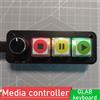 Dykbcells Controller multimediale Tastiera QLAB Controller per prestazioni professionali Manopola a 3 tasti Controller per lettore musicale gratuito